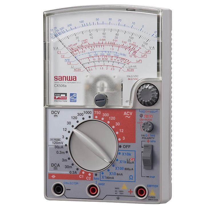 CX506a | Analog Multimeter with Capacitance Measurement and Built-in Transistor Oscillator - Sanwa-America.com