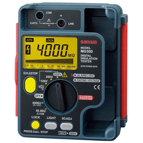 MG500 | Digital Insulation Tester Dustproof + Splashproof IP54 Design