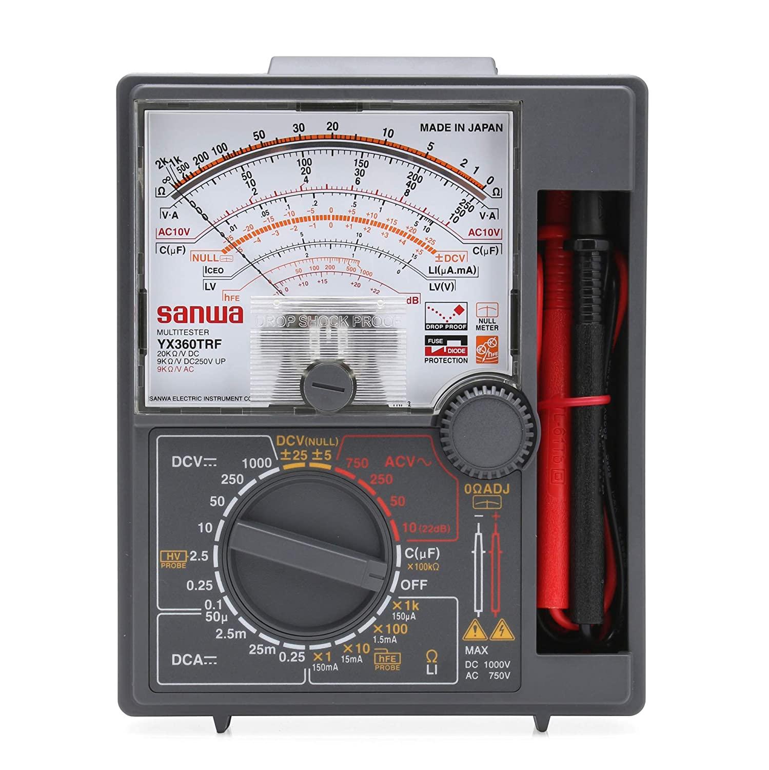 Sanwa YX360TRF | Analog Multimeter with Built-In Case | Sanwa-America.com